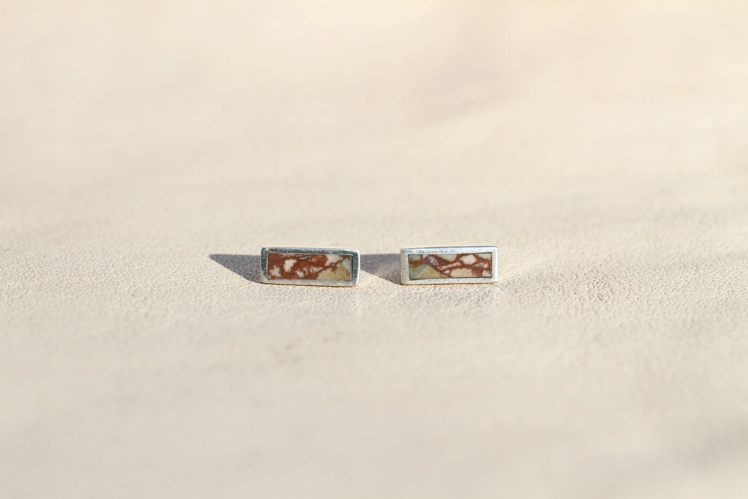 Styx Studs -Dead Camel Jasper