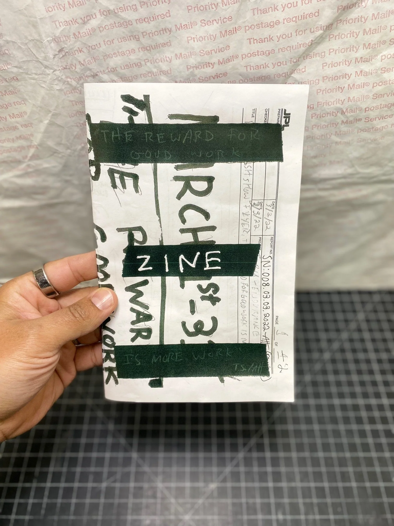 "The Reward For Good Work, Is More Work" - ZINE (Blackfish Gallery)