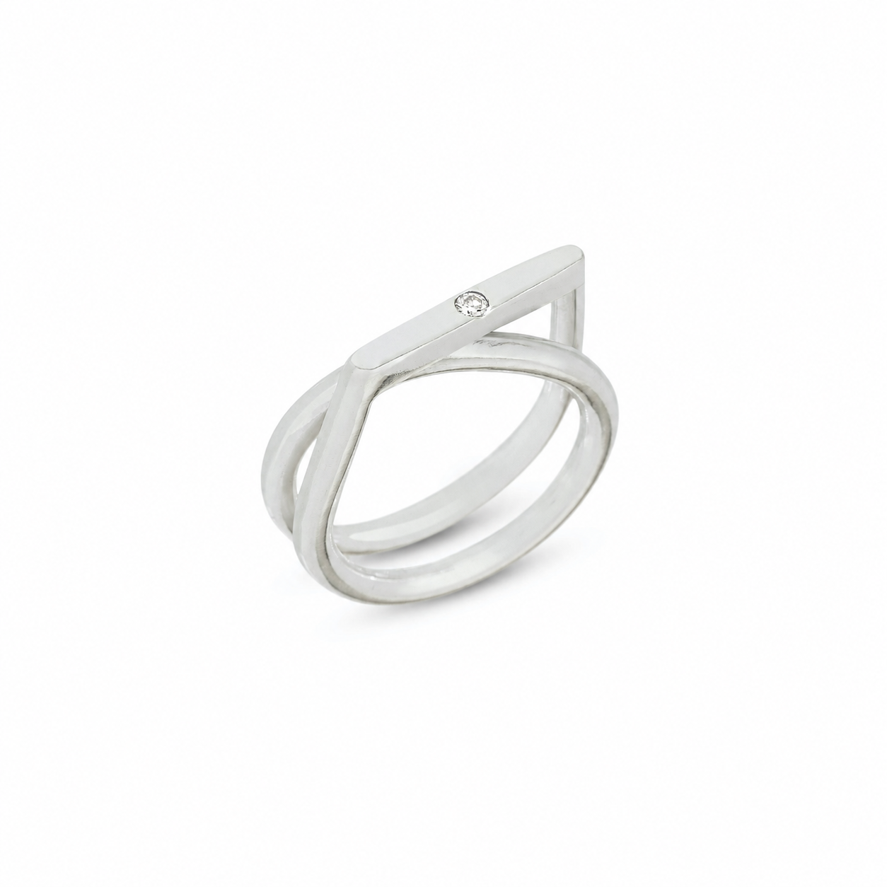 Single Stone Ring - Silver