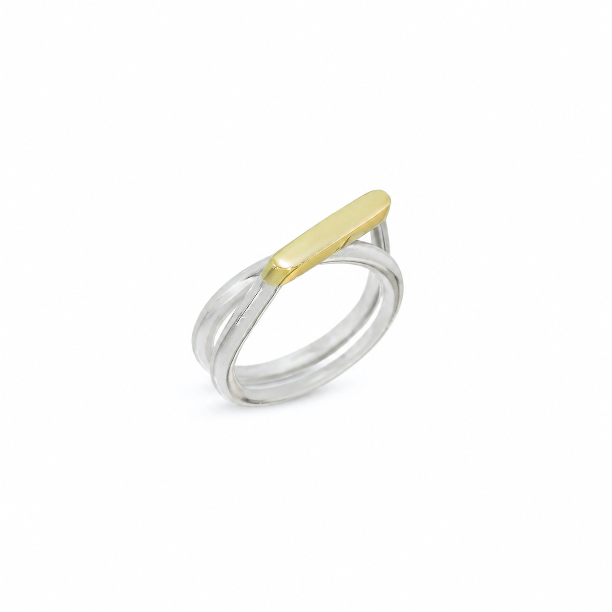 Sleek Bar Ring - Mixed Metal