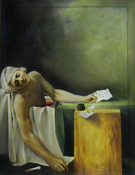 After Jacques-Louis David, "Death of Marat," (2005)