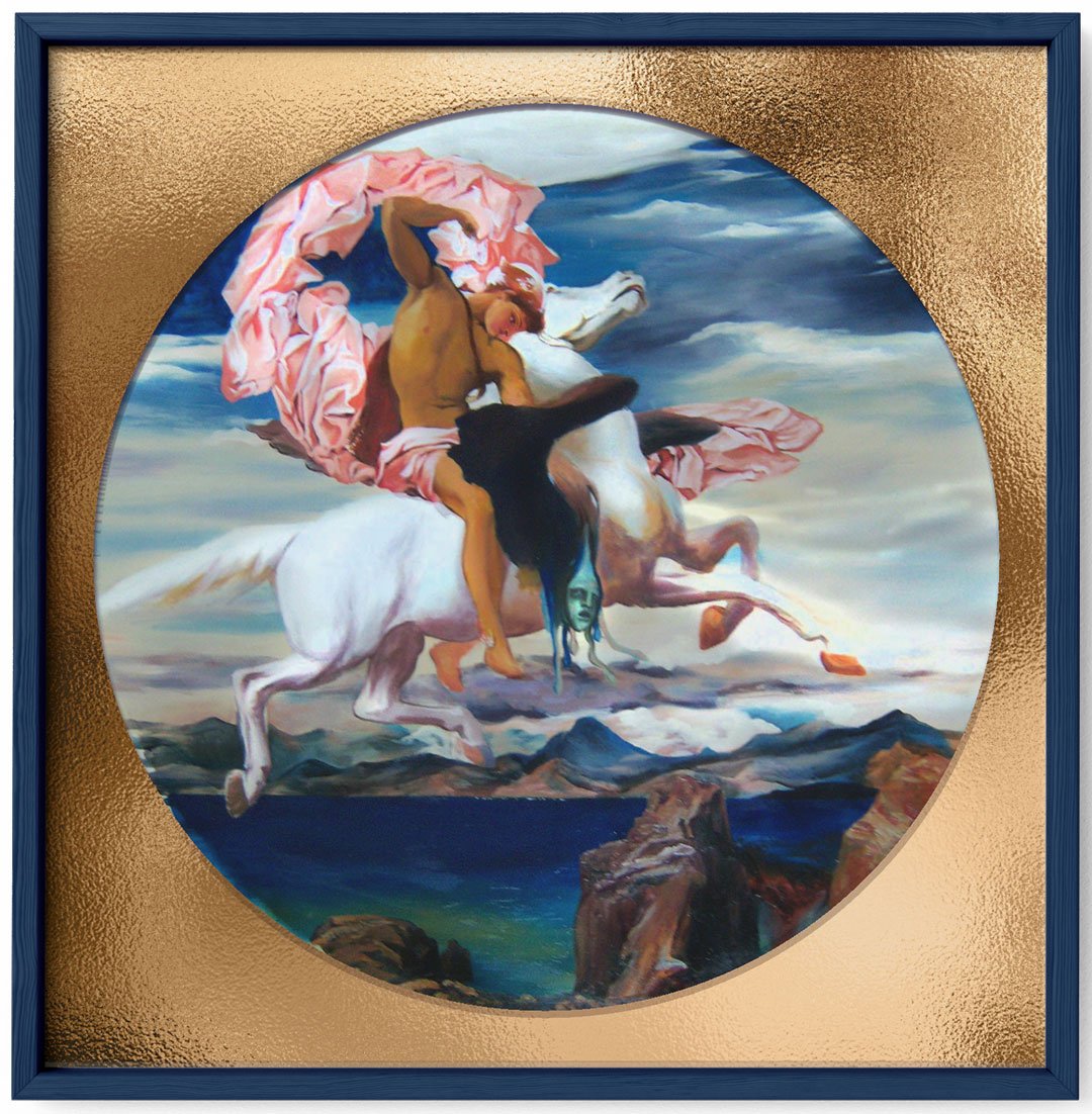 After Frederic Lord Leighton's "Pegasus Hastening" (2005)