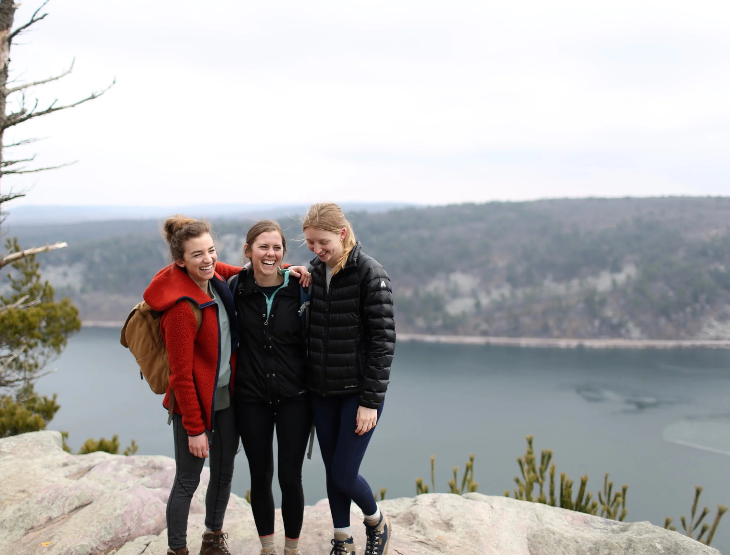 Me and some of my dear girlfriends at Devil’s Lake this past weekend enjoying a hike and spring’s final awakening.