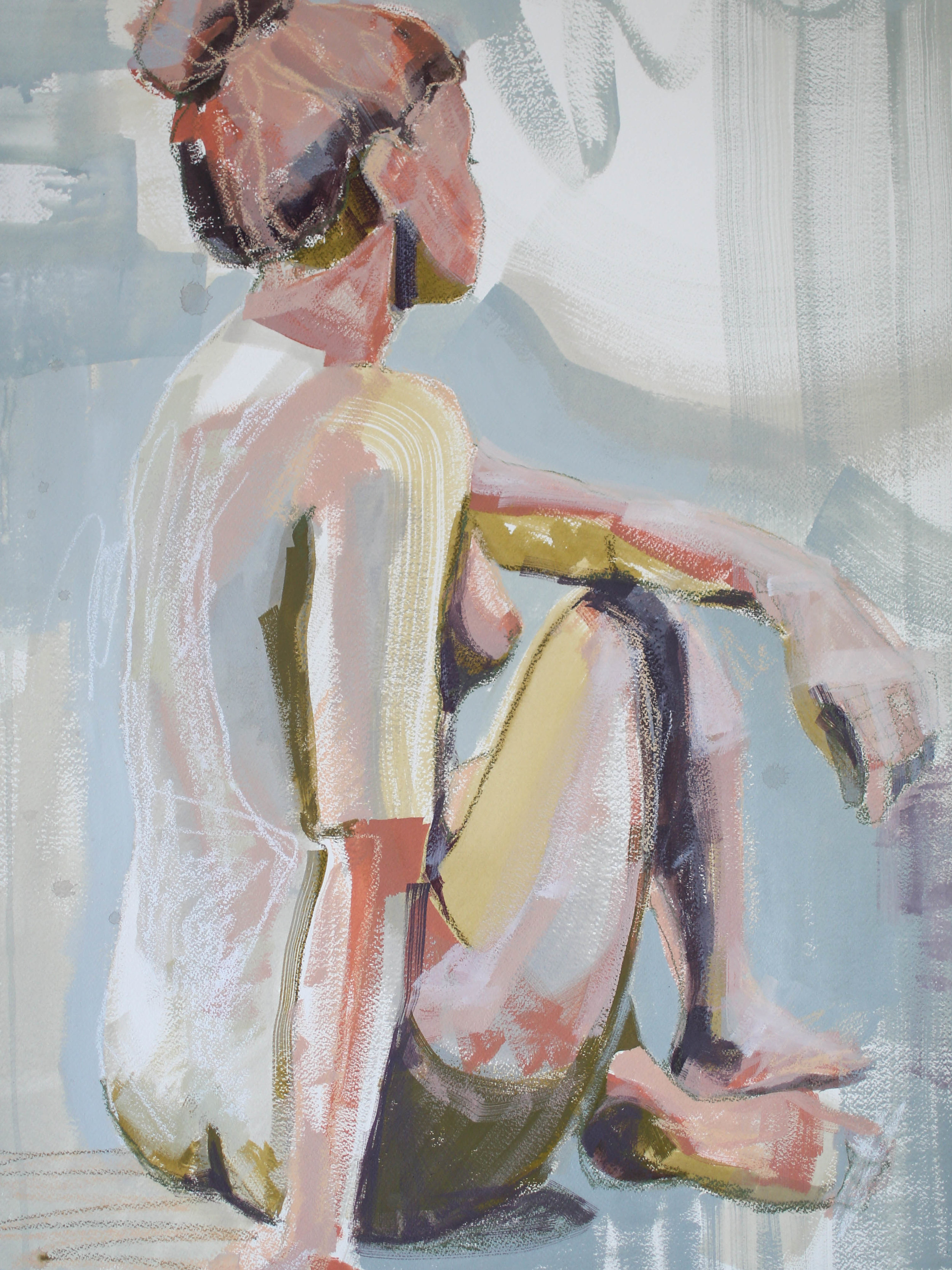 "A Fresh Water Start" 18x24 Katherine Corden Art  #abstractfigure #figurepainting #figurestudy