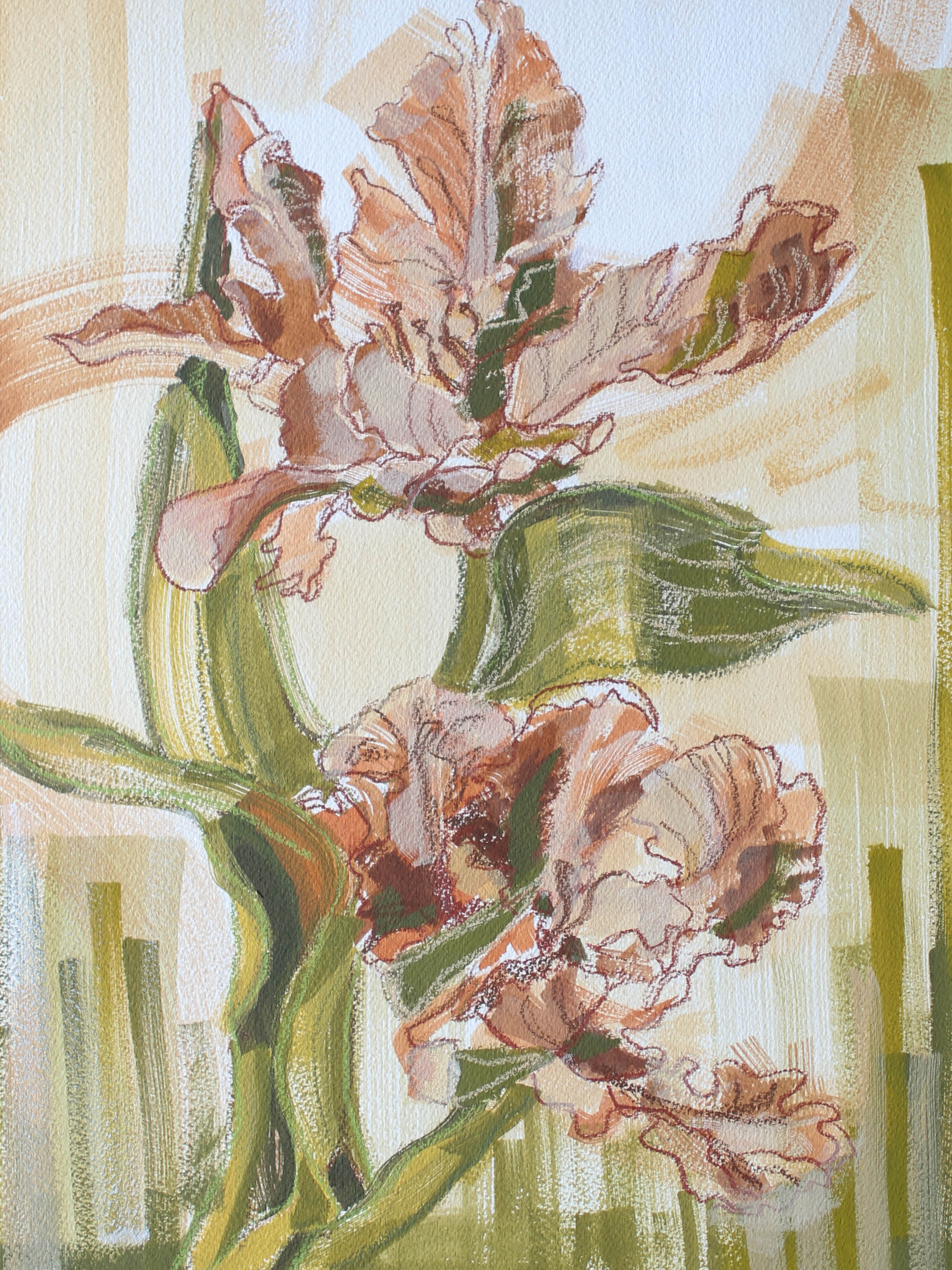 FLOWERS FOR THE MOTHER 12X16 Katherine Corden Art  #abstractflorals #flowerpainting #flowerstudy