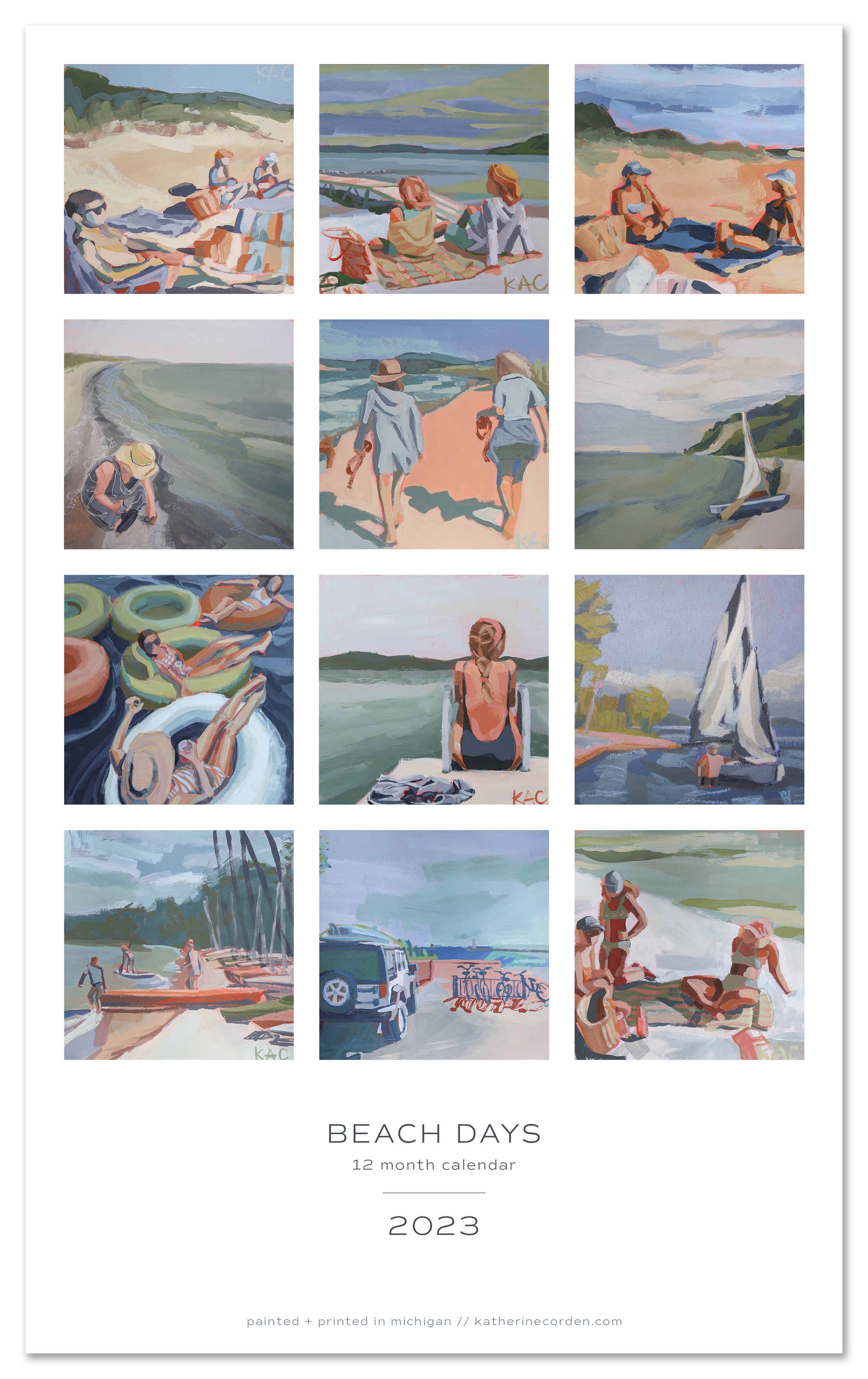 2023 Beach Days Calendar — Katherine Corden