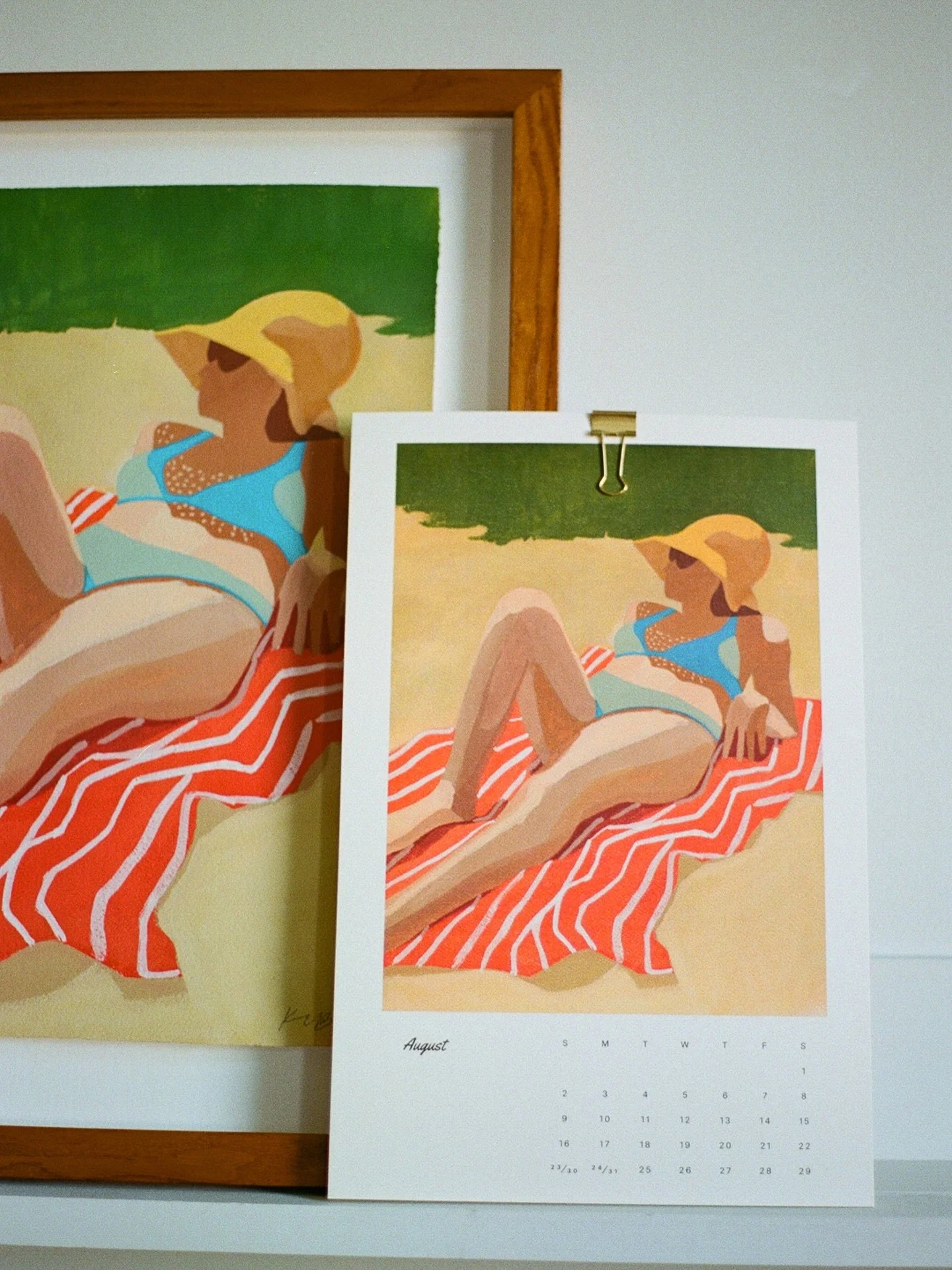 Painted and printed in Traverse City, Mi. We chose a natural, felted paper that beautifully complements the art. The limited edition 2026 calendar is now available. Link in bio to shop. ❤️