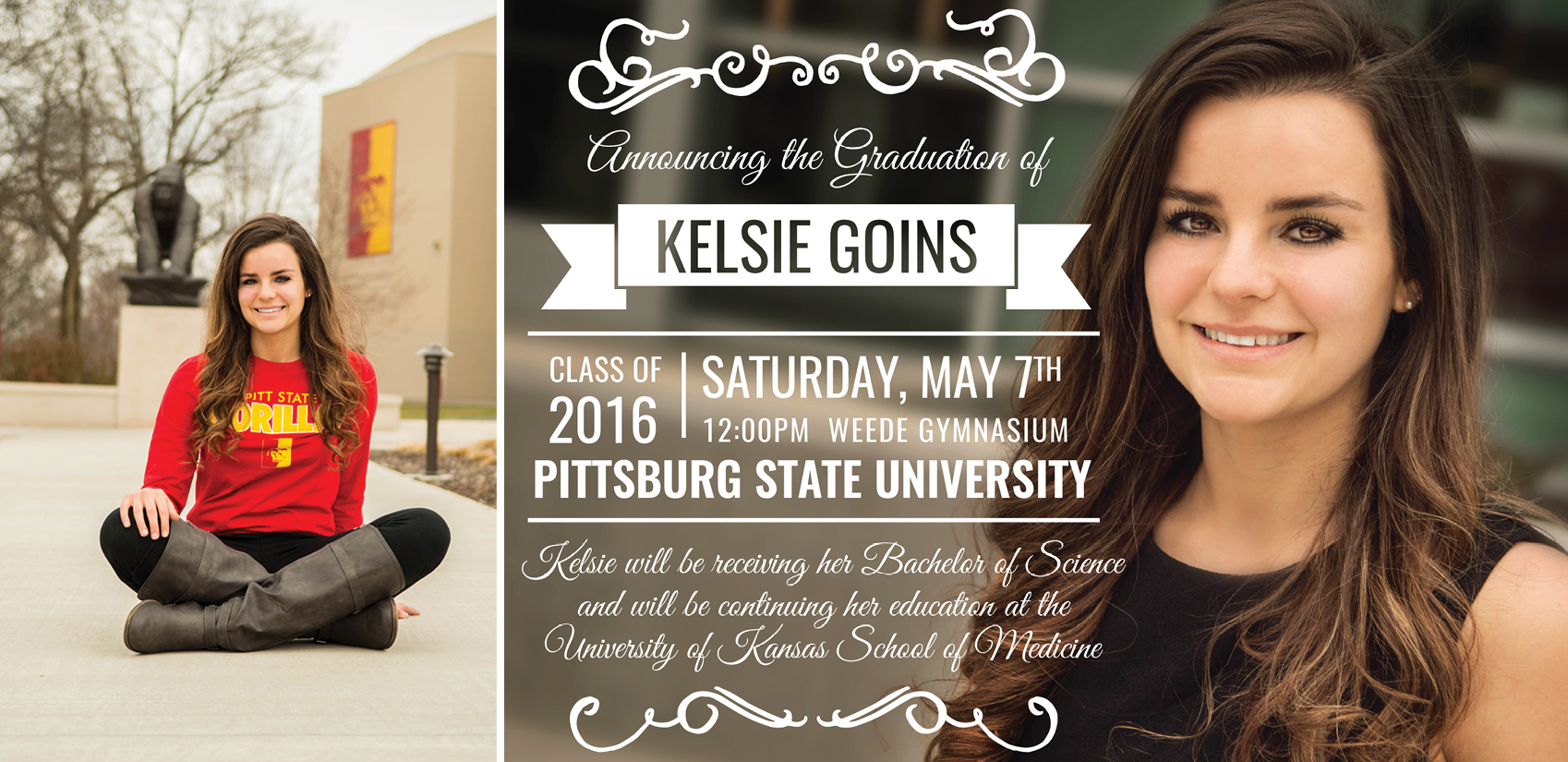 Kelsie-Senior Session and Graduation Invitation