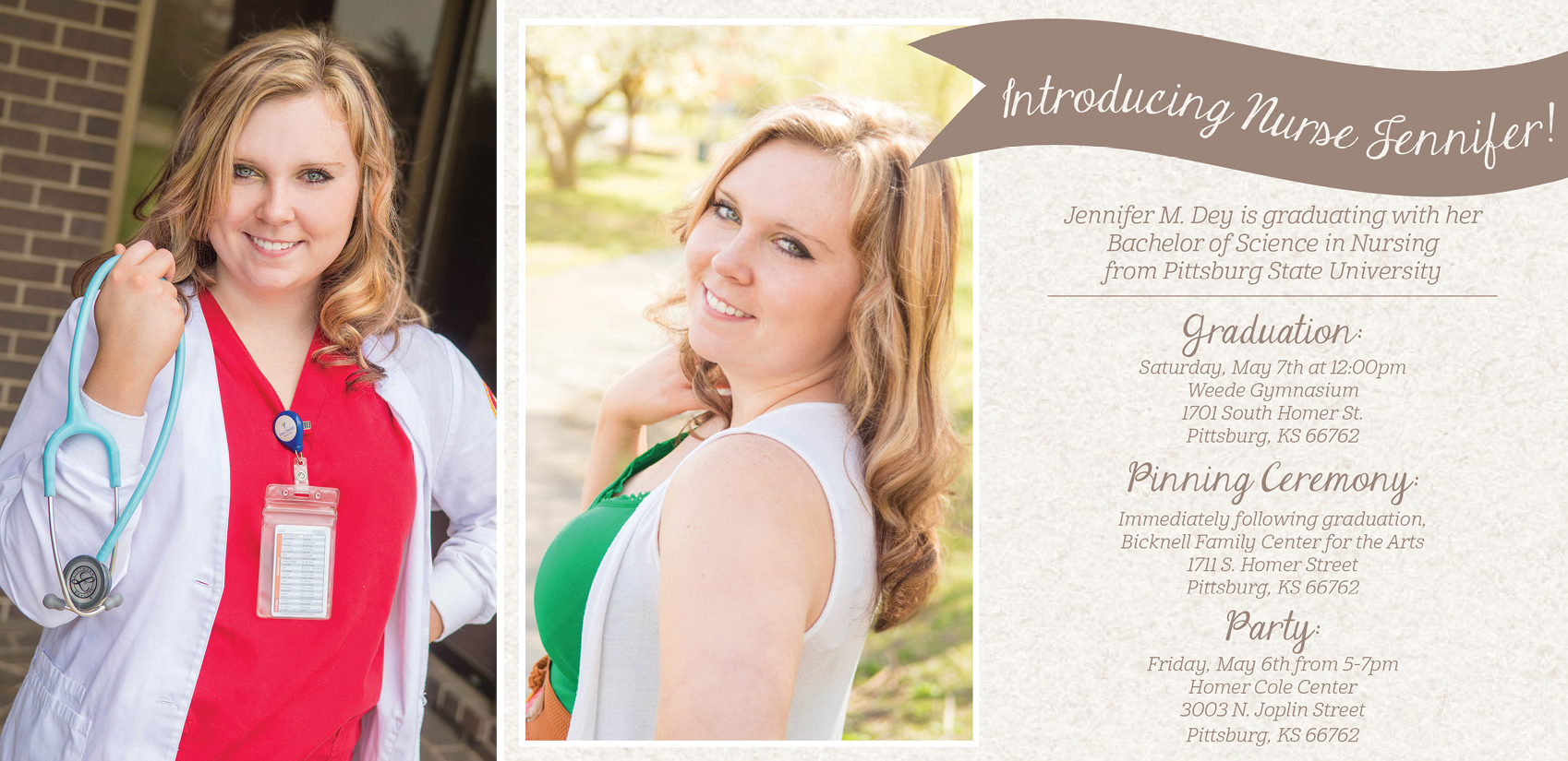 Jenn-Senior Session and Graduation Invitation