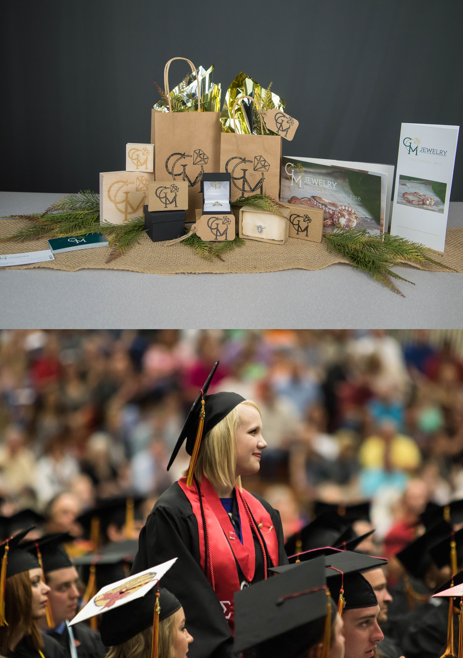 Completing Senior Project=Graduation!! My senior project was a marketing campaign for a jewelry business in Carthage, MO Bottom picture curtosy of Edgar Diaz