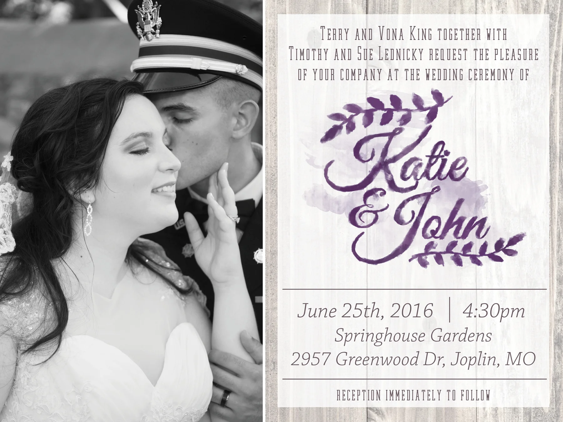 Lednicky Wedding and Invitation