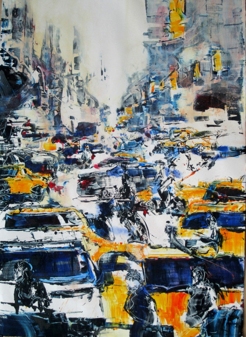 "full range" 107 by 76 cm ink and aq