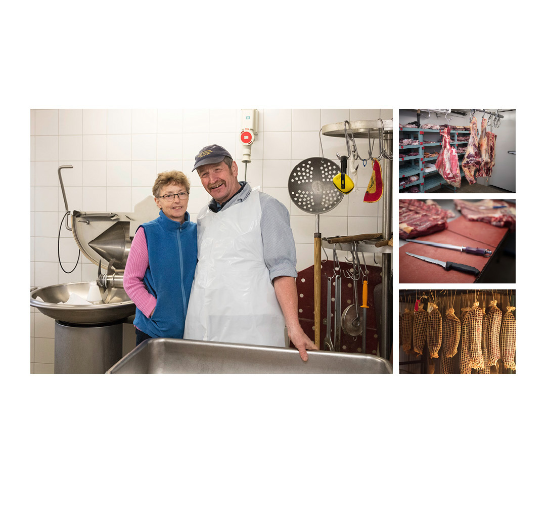  Landwerker &amp; Gaumenfreunde  wo die Schlosshalde einkauft  Portraits von Produzenten für das  Gasthaus Schlosshalde      Erika &amp; Ernst Schwarzer, Waltalingen    