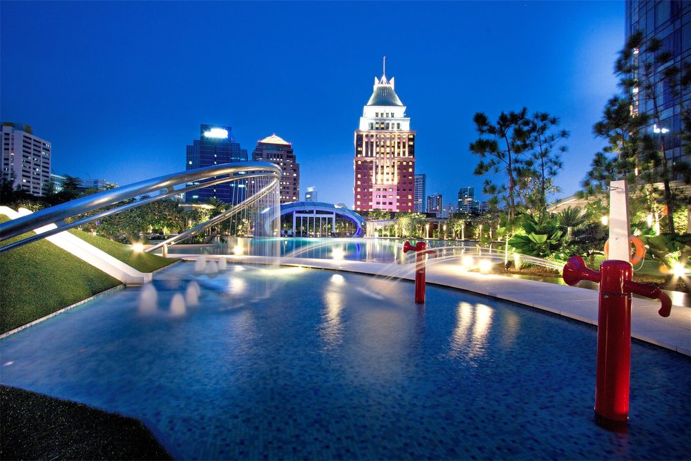 A night view of Ion Orchard, Orchard Turn - a combined commercial & residential project in Singapore. Photo: PODesign / Tierra Design