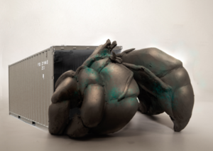 One of her most recent creations is called Asuttaja, (roughly translated as "The Habitant" - picture of the scale model above), a winning public art proposal for the developing area of Kalasatama, Helsinki.