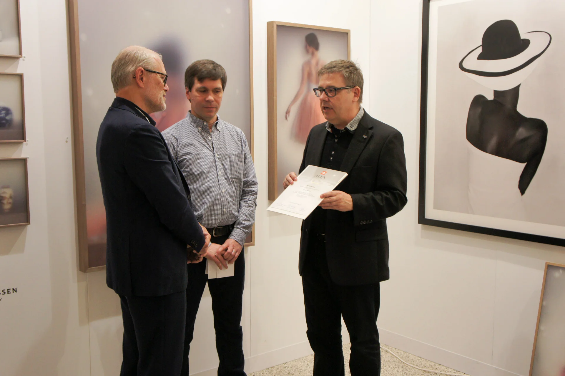 Galerist Roy Kahmann, Daniel Blochwitz and André Oldani (ALPA)