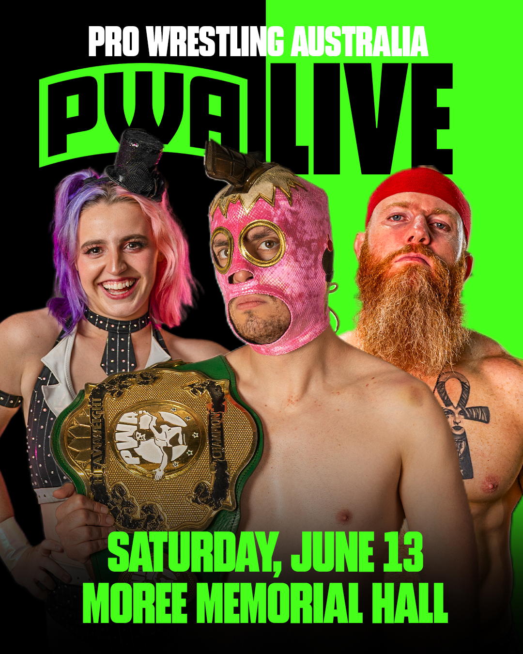 PWA LIVE  | June 13 | MOREE MEMORIAL HALL