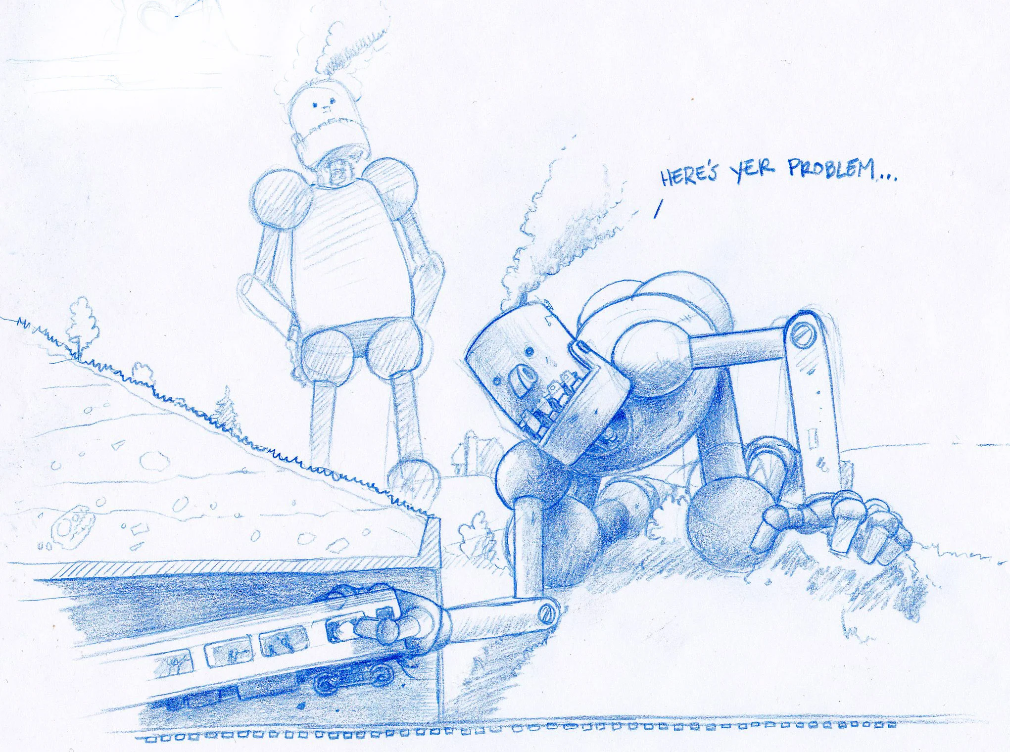 Even giant robots need plumbers.