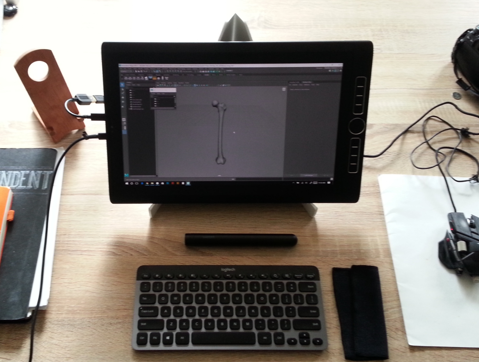 The original post showed this image of it. The stand is obscured, like a sasquatch, behind the blinding splendor of my new computer.&nbsp;