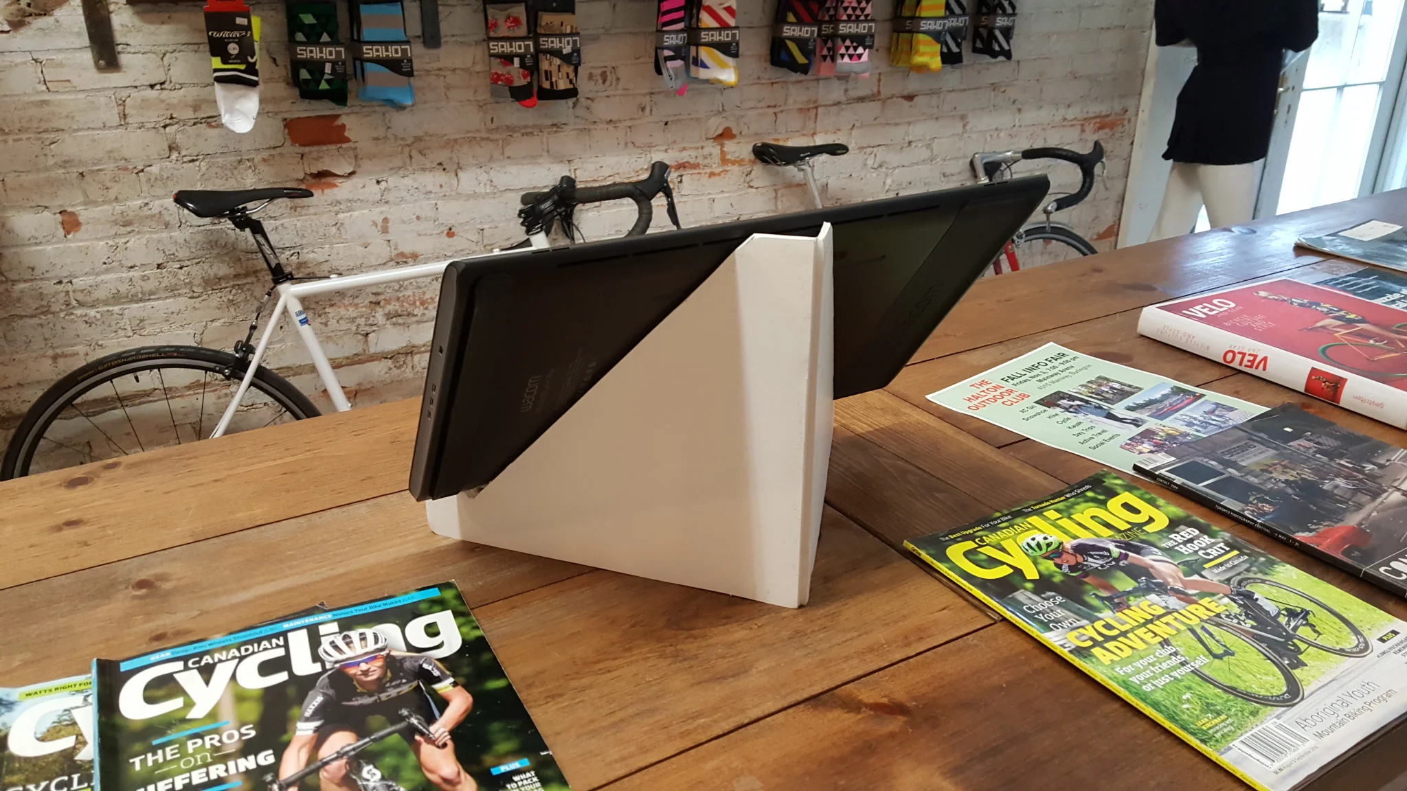 Rarely photographed backside of my democratic tablet stand.