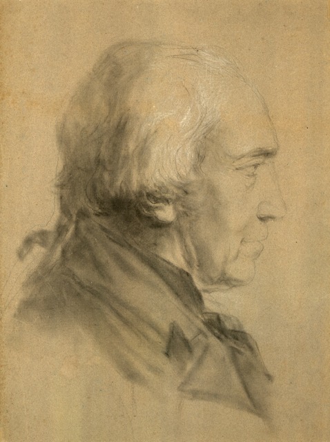Portrait of James Watt in pencil and chalk, possibly drawn by Gregory Watt (MS 3219/8/4). Reproduced with the permission of the Library of Birmingham.