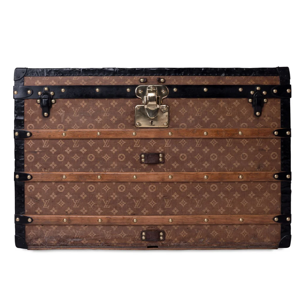 Exceptional woven canvas steamer trunk by Louis Vuitton, circa 1900