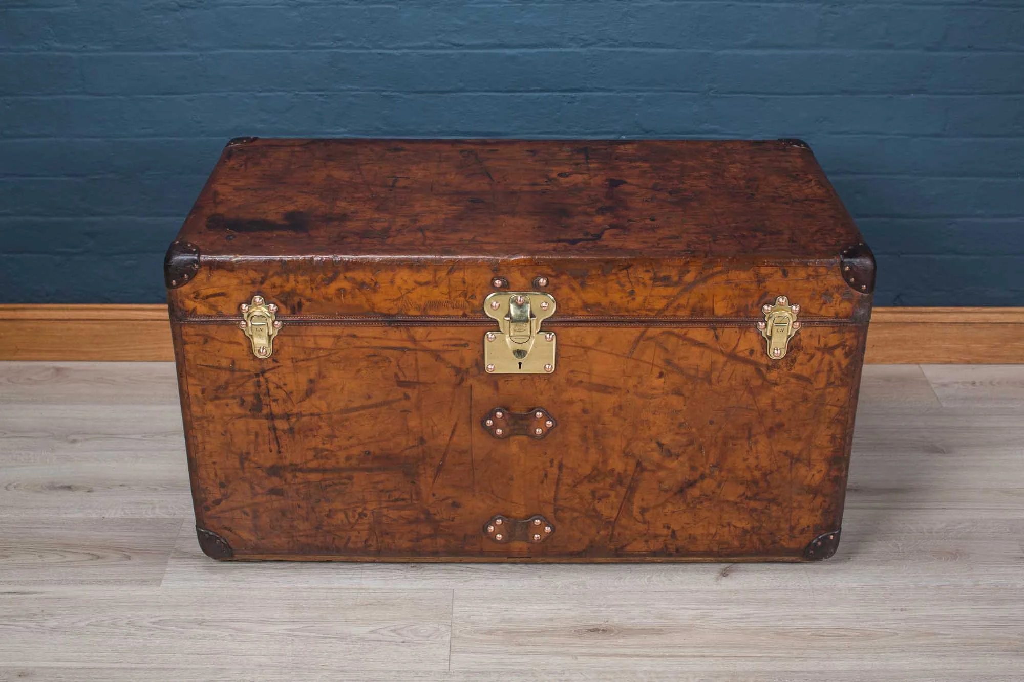 Louis Vuitton trunk in cow hide, circa 1900