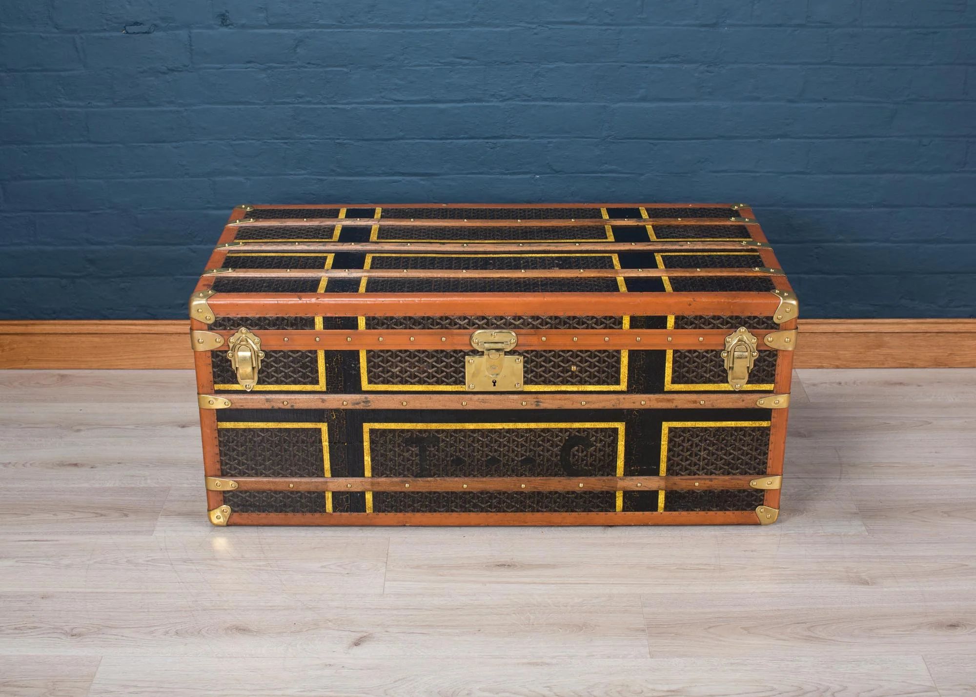 A larger than average Goyard trunk, early 20th century