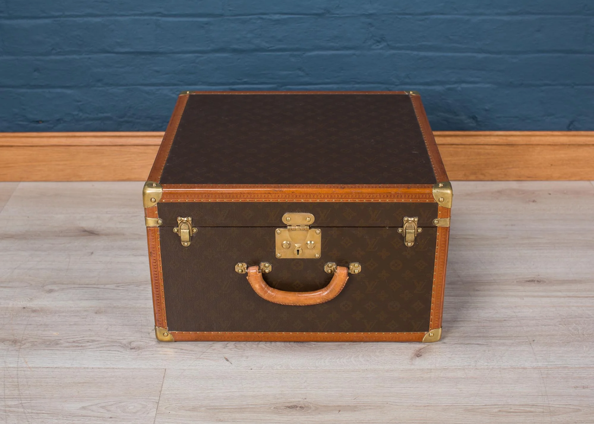 A Louis Vuitton hat case dating to the second half of the 20th century