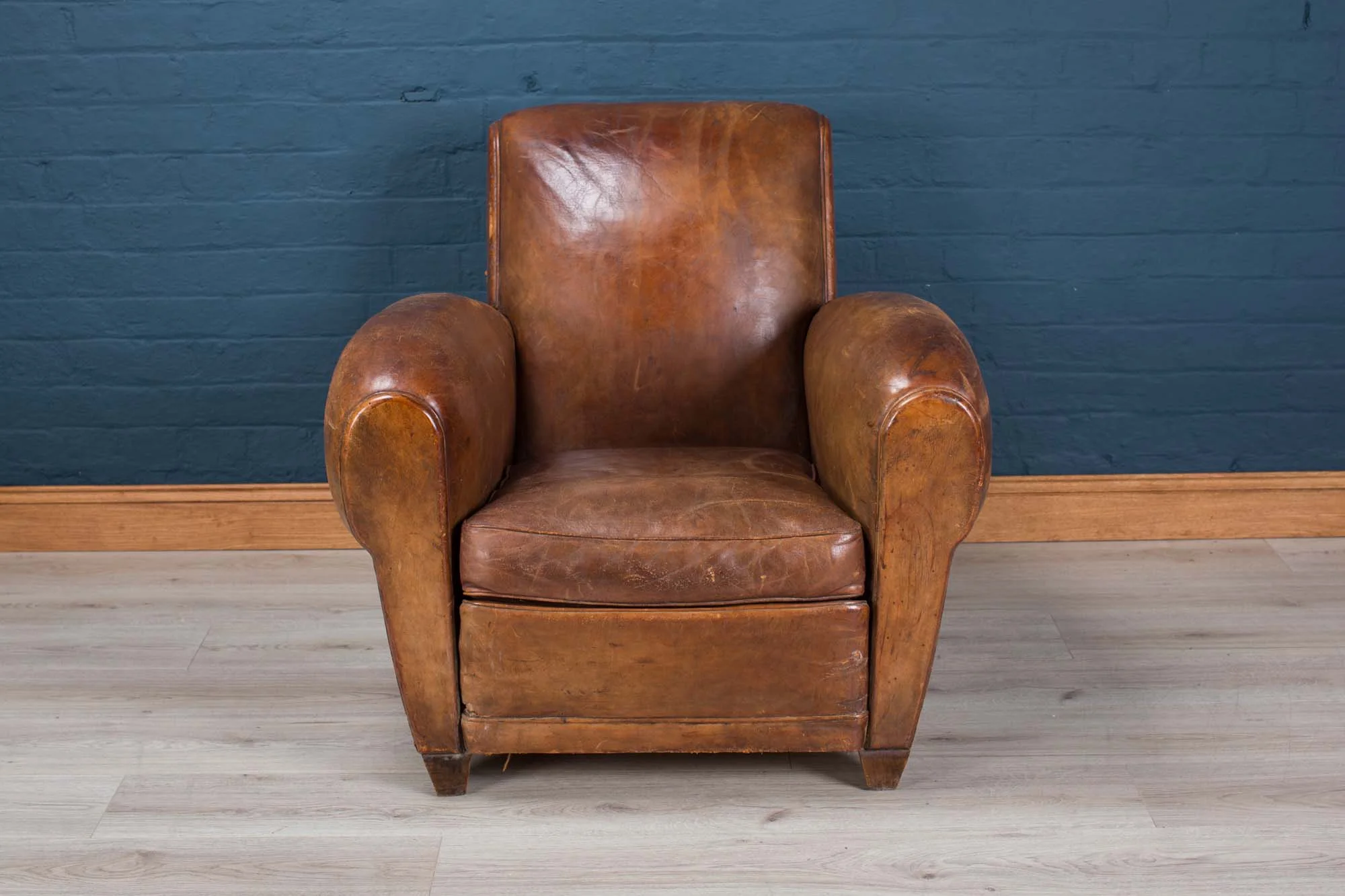 French leather armchair, early 20th century