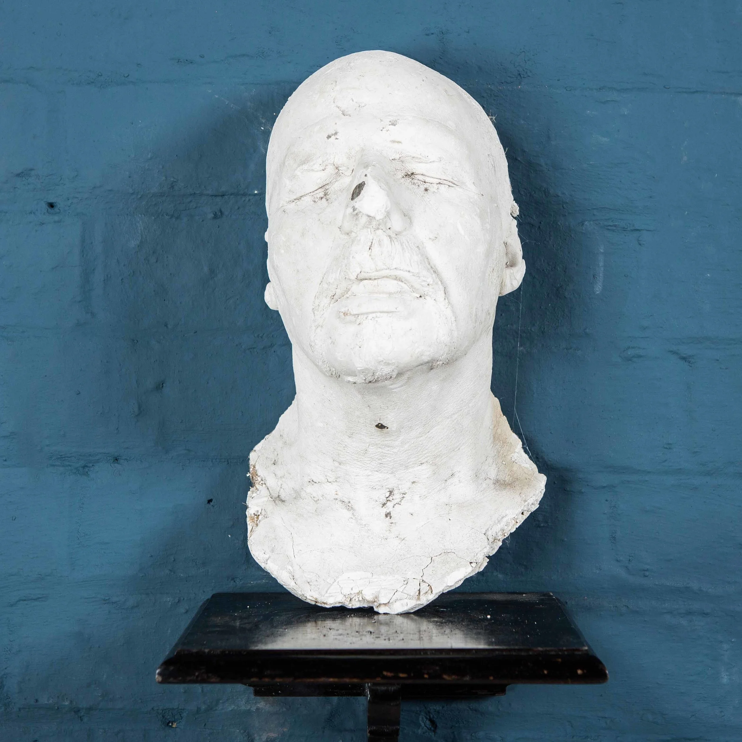 A rare death mask in plaster, French, early 19th century