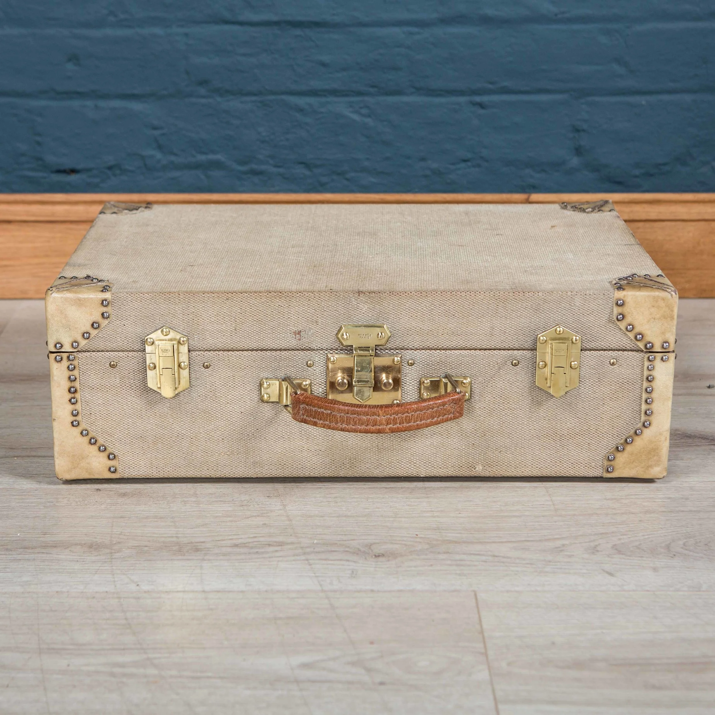 Canvas Hermes case, early 20th century