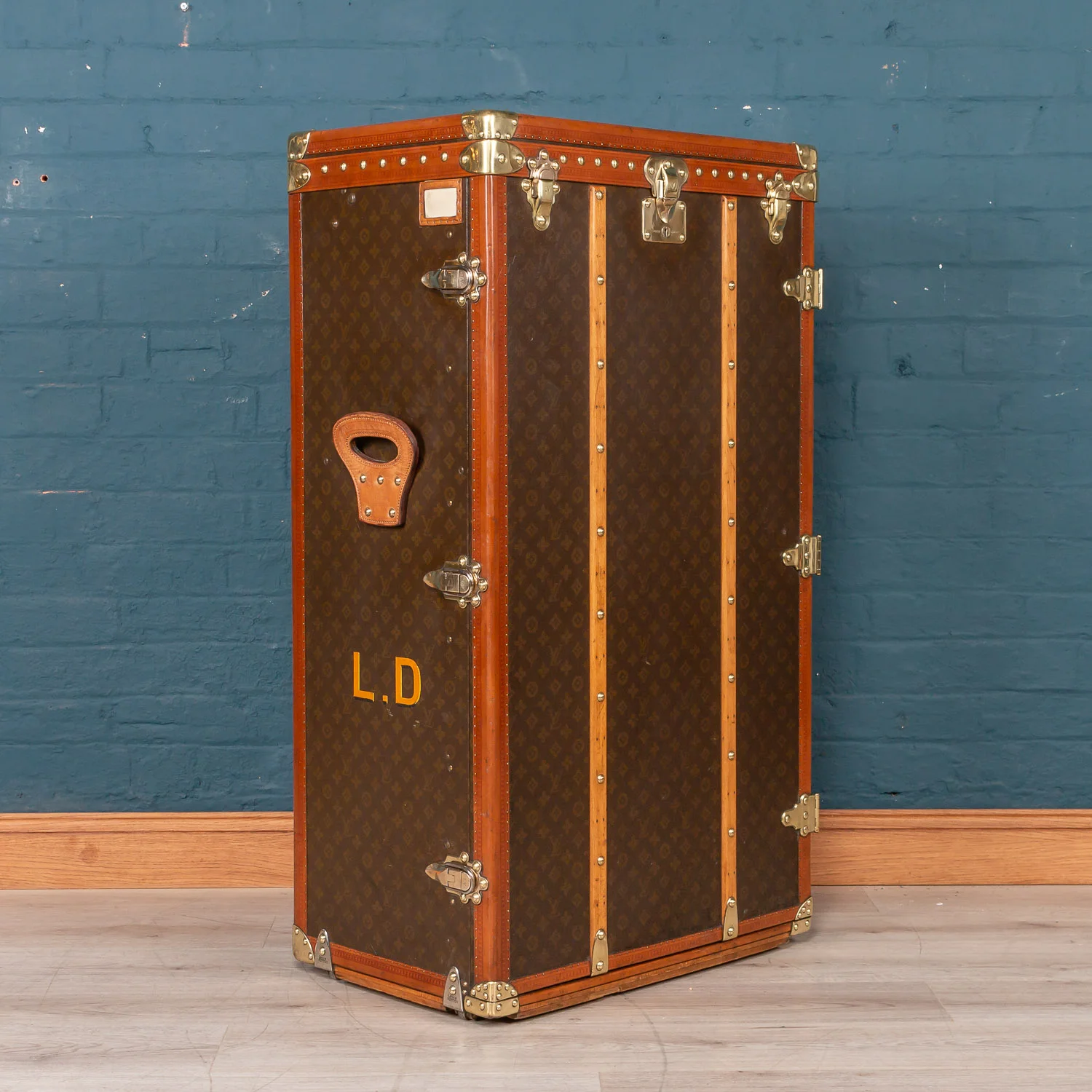 A very unusual Louis Vuitton wardrobe trunk, mid 20th century