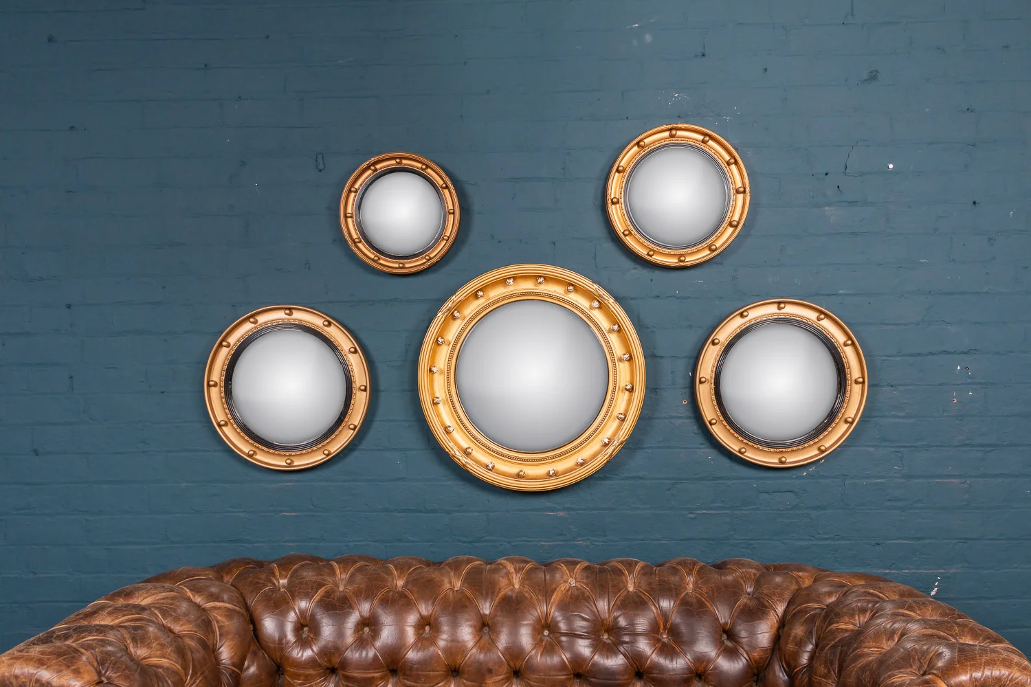 Collection of mid 20th century convex mirrors