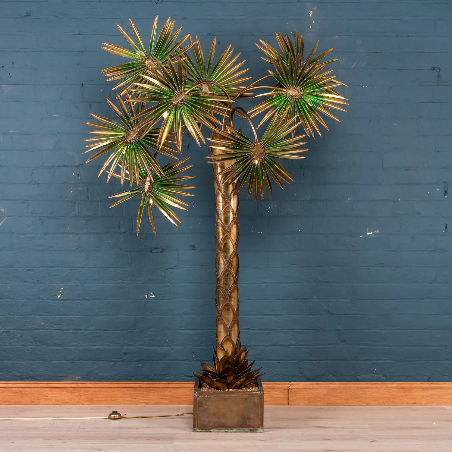 Stunning palm tree floor lamp by Maison Jansen, France, 1970s