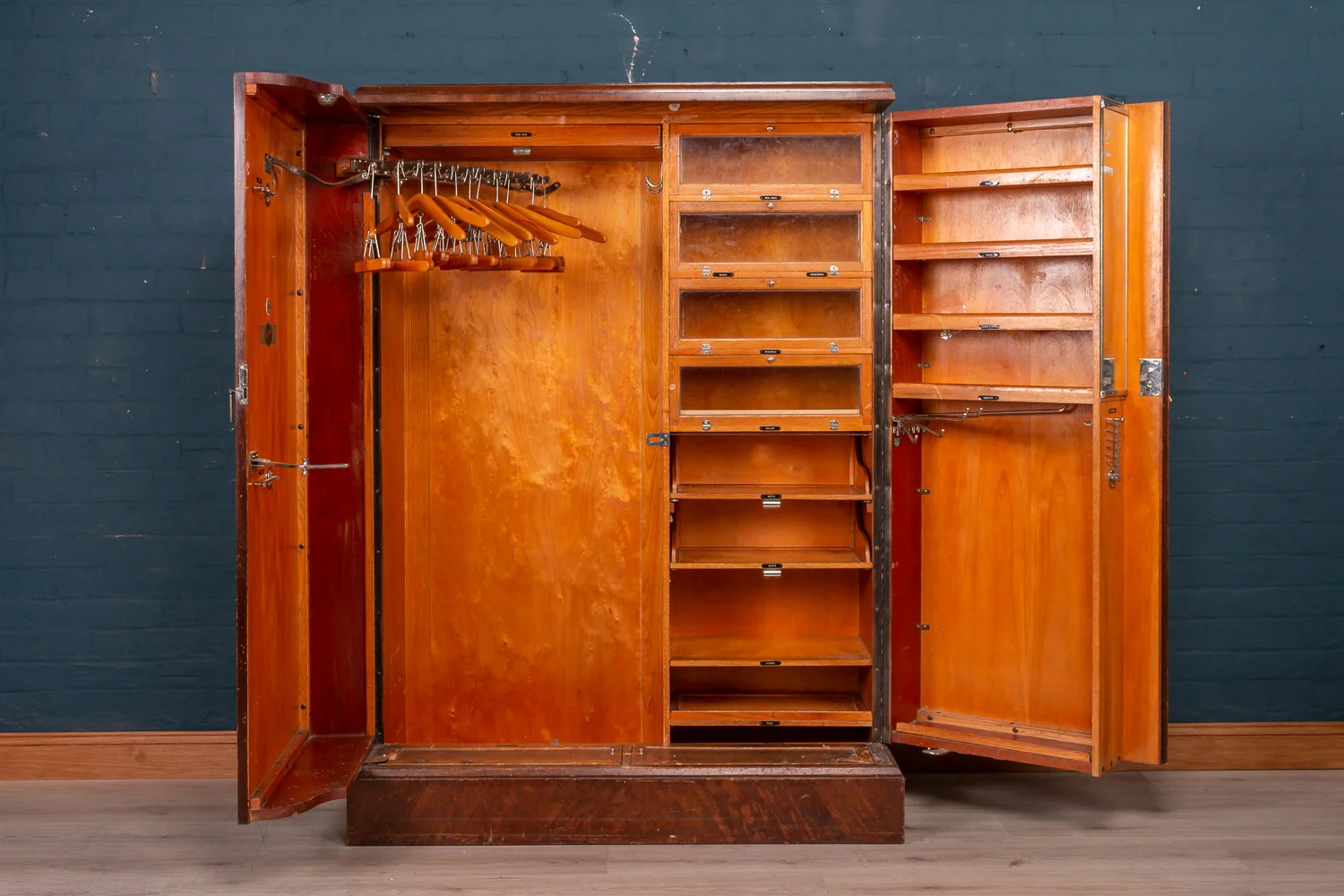 Rare Art Deco Compactom wardrobe, England, circa 1930
