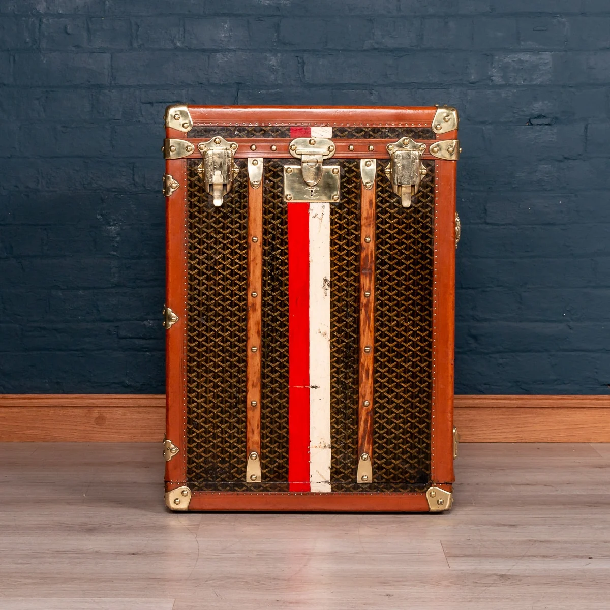 Very unusual Goyard trunk, French, circa 1900