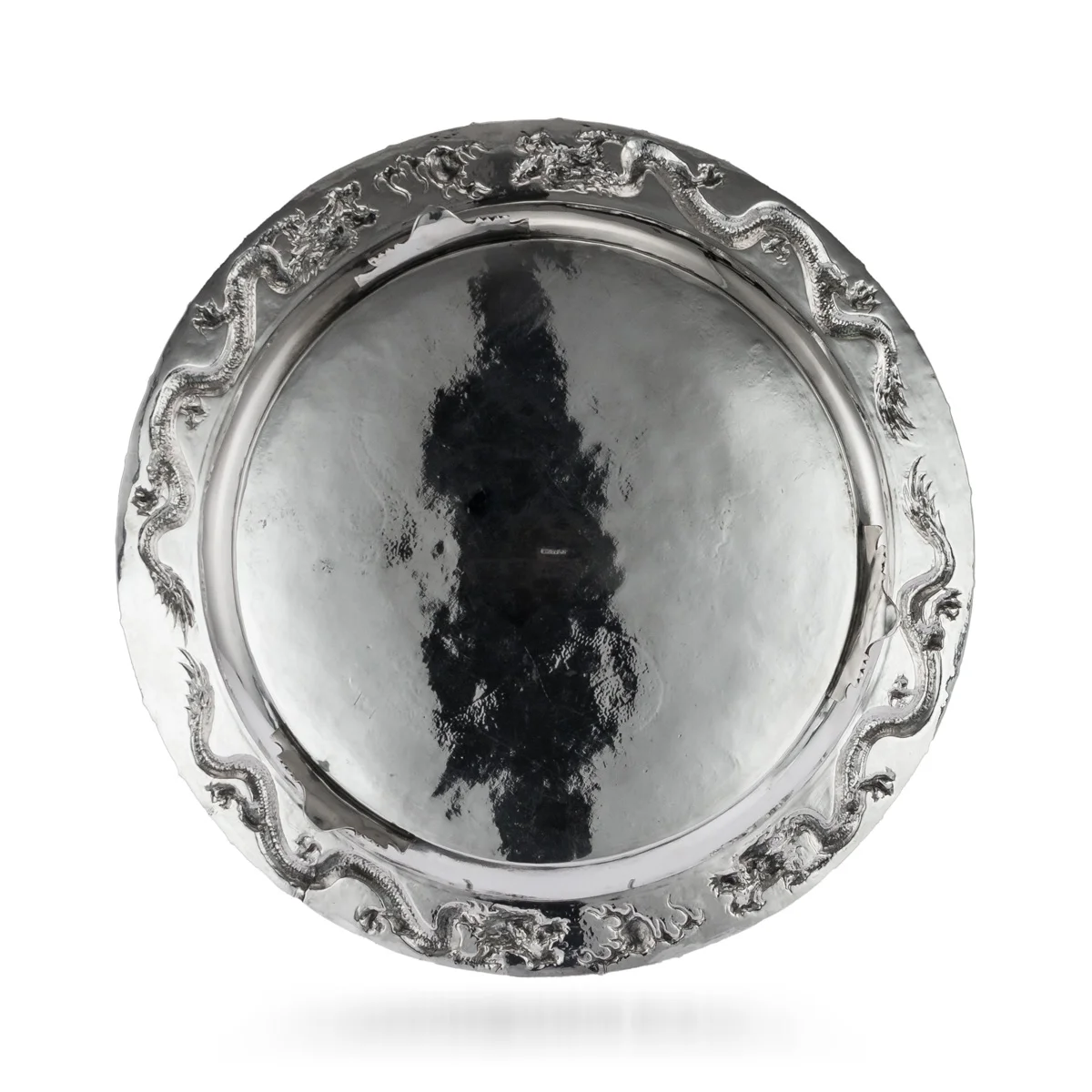 A solid silver dish, Hong Kong, China, circa 1890