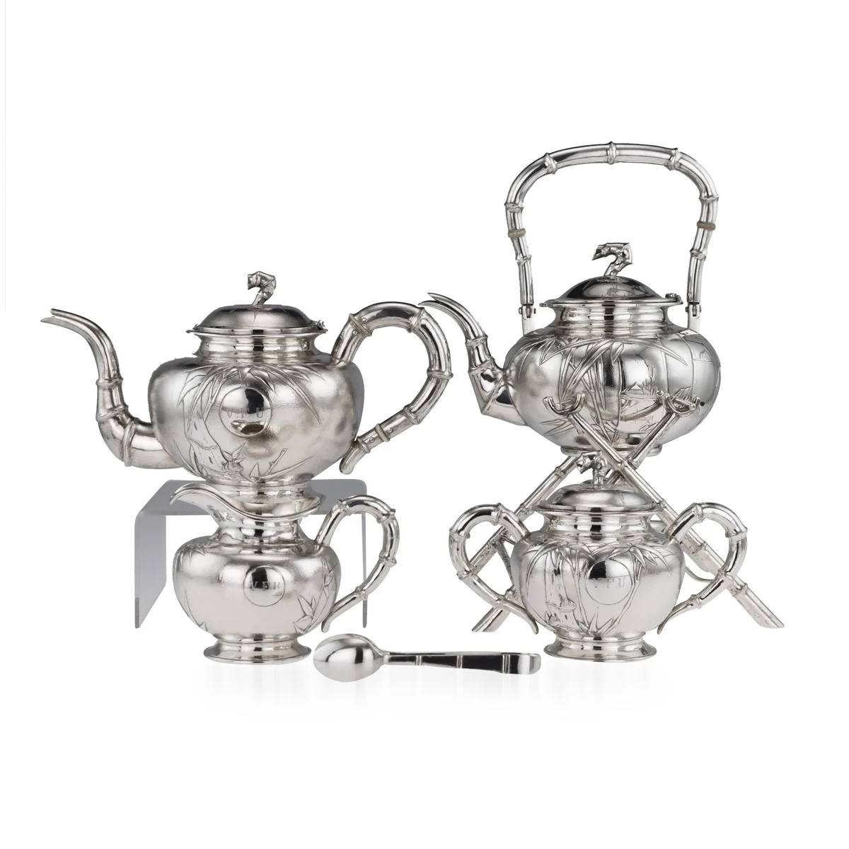 A Chinese export silver tea set, early 20th century