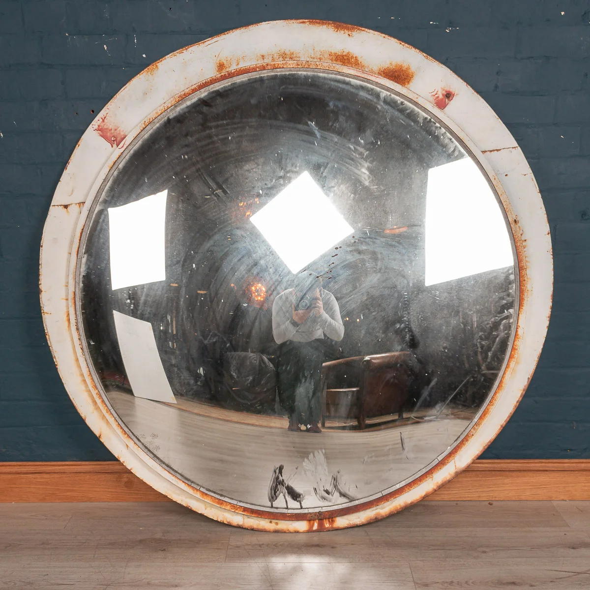 A large convex railway mirror, Czechoslovakia, mid 20th century