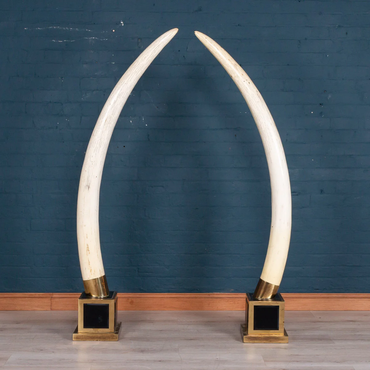 A pair resin tusks by Maison Jansen, France, circa 1970