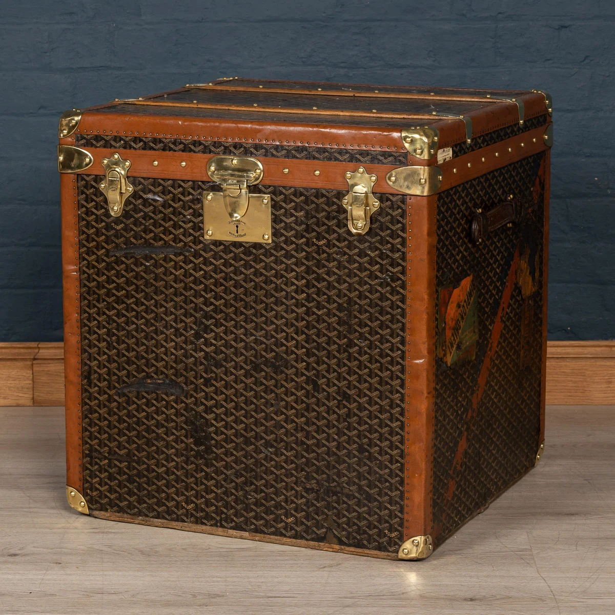 A Goyard hat trunk, France, circa 1900