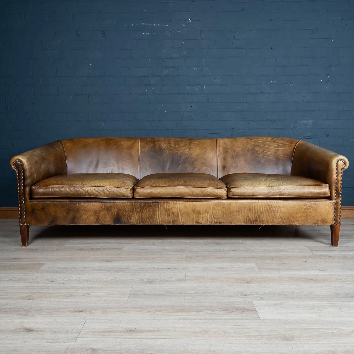 A massive sheepskin leather sofa, Holland, late 20th century