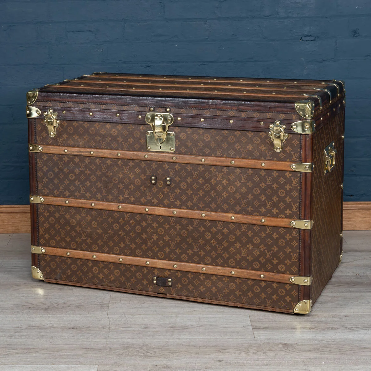 A Louis Vuitton "malle haute" in monogram canvas, France, circa 1900
