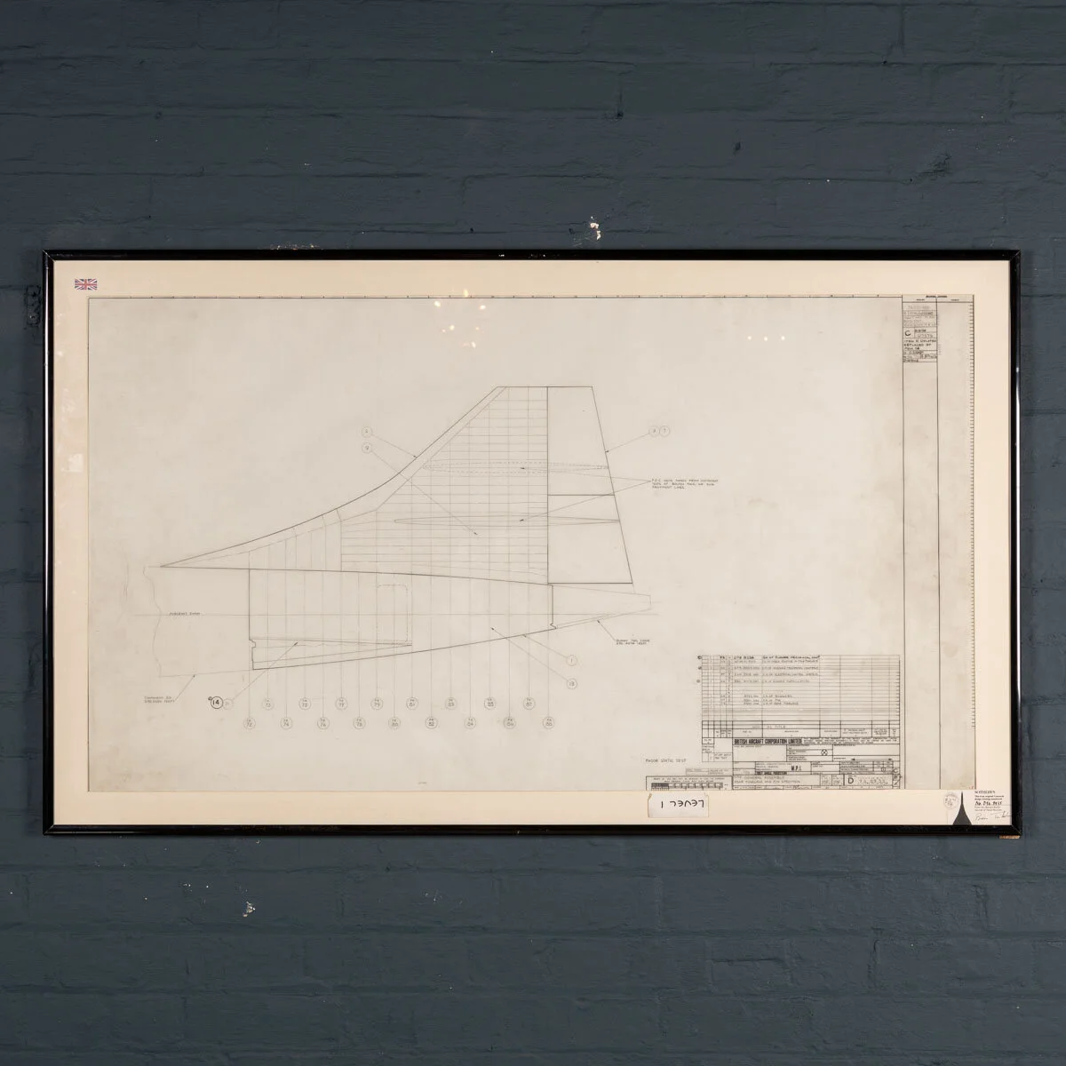 An original Concorde design drawing, England, 1960s