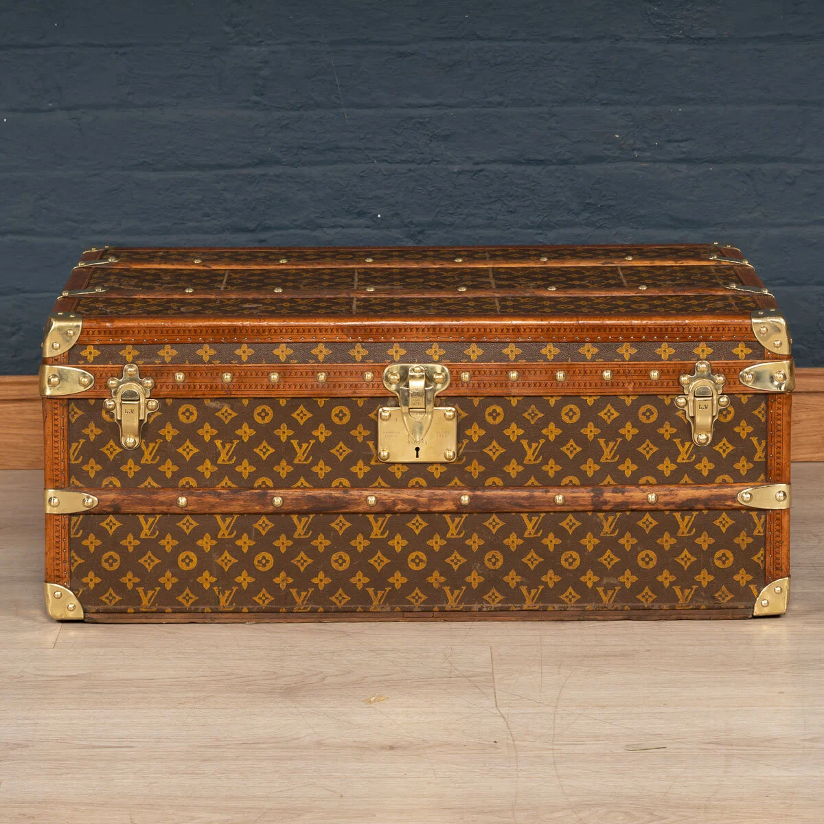 A Louis Vuitton "aero" trunk in monogram canvas, France, circa 1915