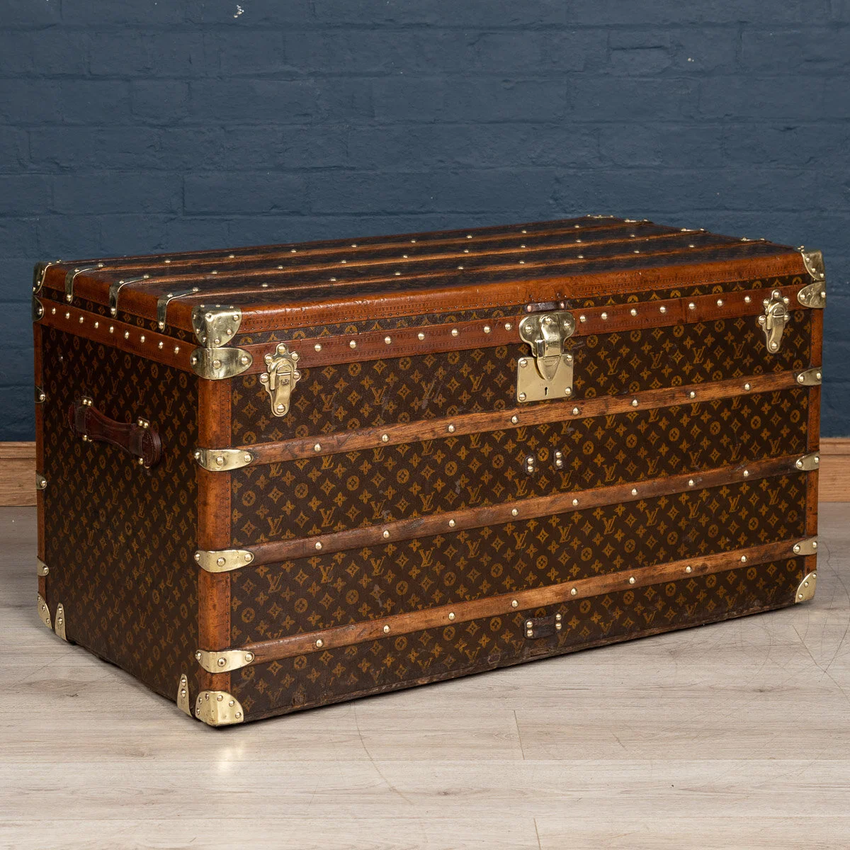 A courier trunk by Louis Vuitton, France, circa 1900