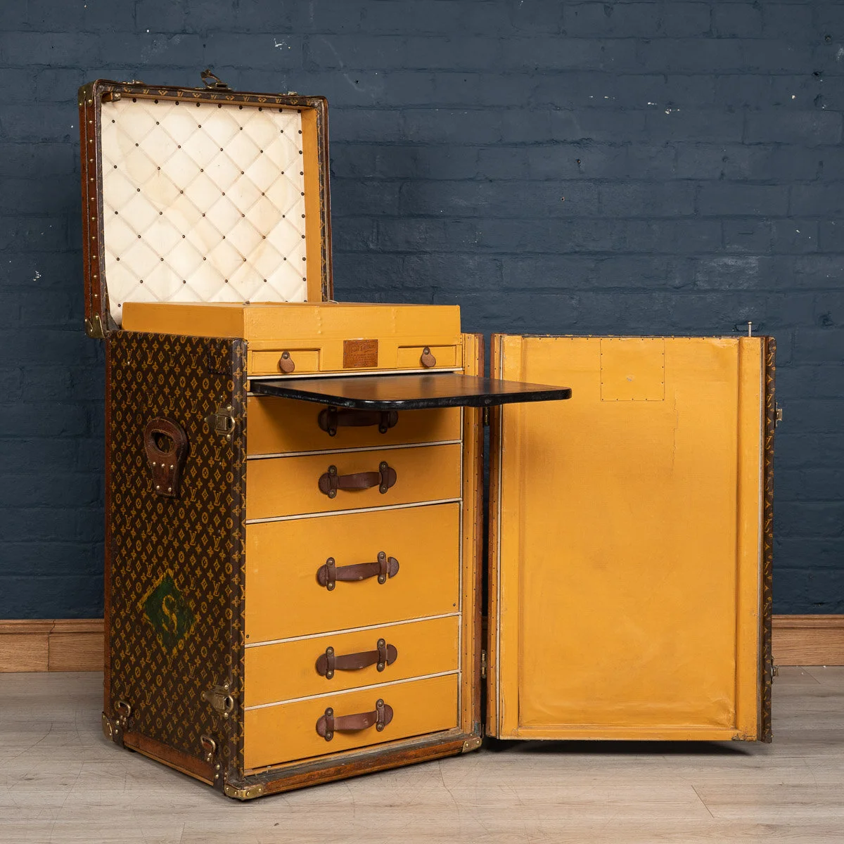 A rare "malle secretaire" trunk by Louis Vuitton, France, early 20th century