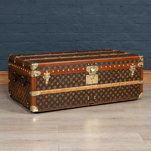 Louis Vuitton Steamer Trunk Wardrobe Trunk Chest France, circa 1920