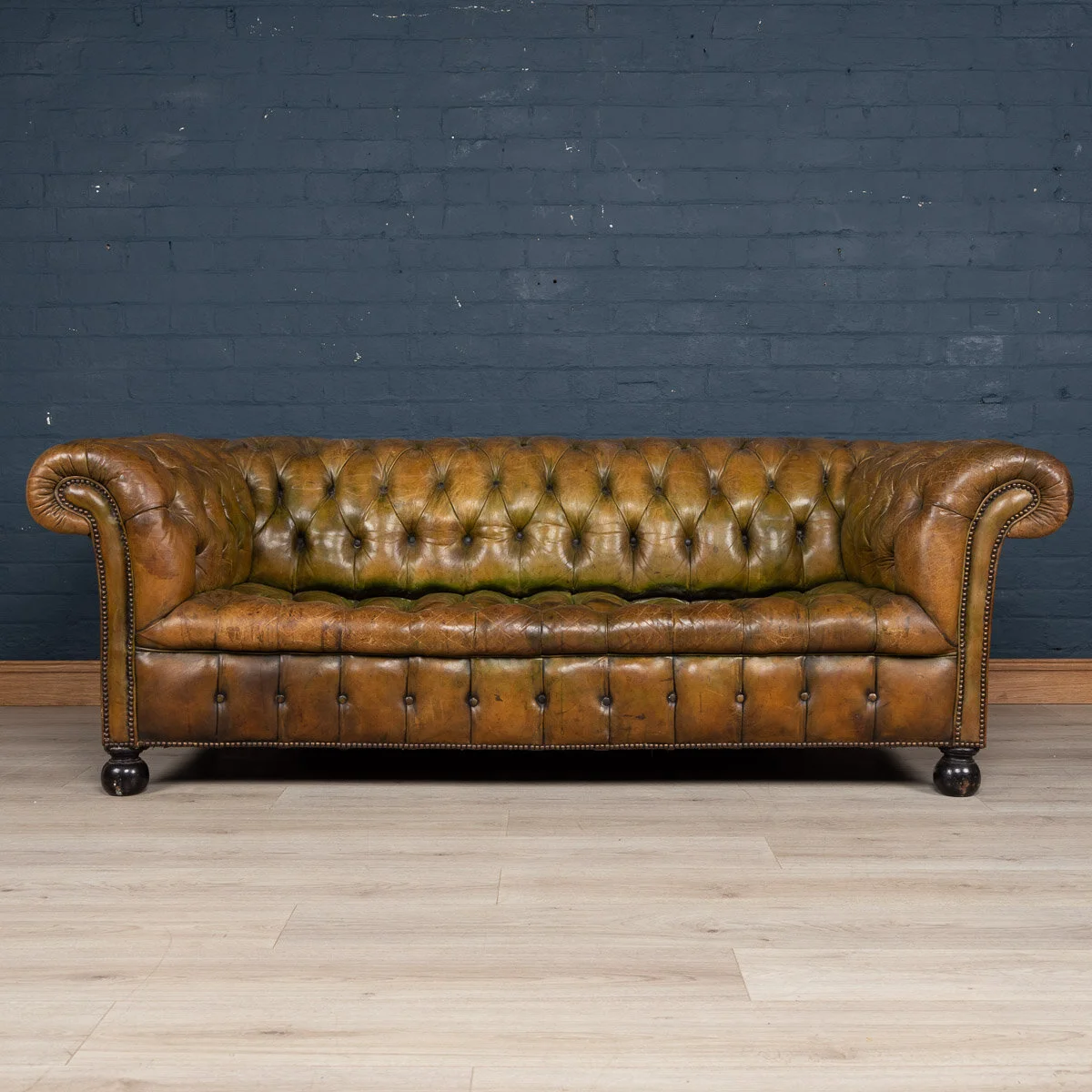 A leather Chesterfield sofa, England, early 20th century